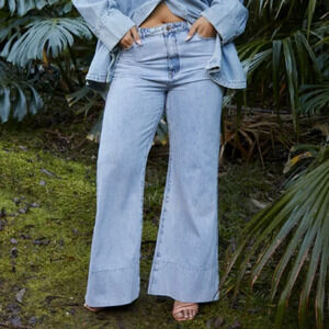 Bohemian Traders Flare Jean In Ice Blue  size 38